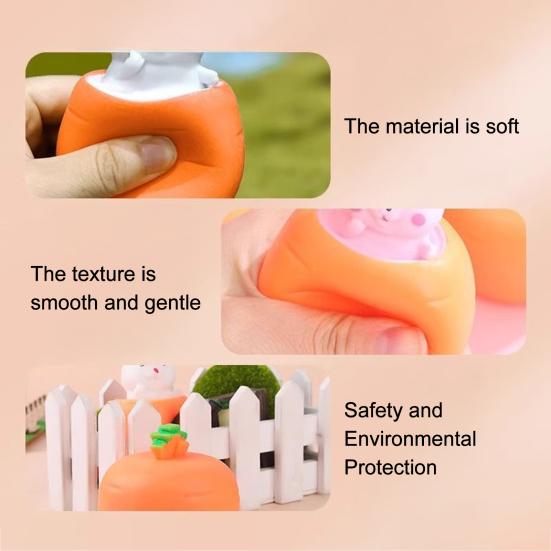 Carrot Rabbit Fidget Toys Easter Squeeze Toys Cute Bunny Stress Relief