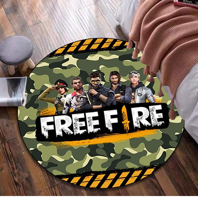 Free Fire Circular Rug - Office Decorative Carpet For Living Room Bedroom Door Mat Floor Rug Computer Chair Area Rug