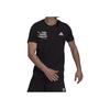 Adidas Letter Print Round Neck Breathable Loose Running Training Short Sleeve T-Shirt Men Tops Black GU0285