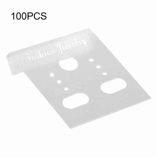 

100 шт./набор держателей для серег-пуссет Практичные Портативные Прозрачные Мини Прямоугольные Бирки для серег для Дома прозрачный