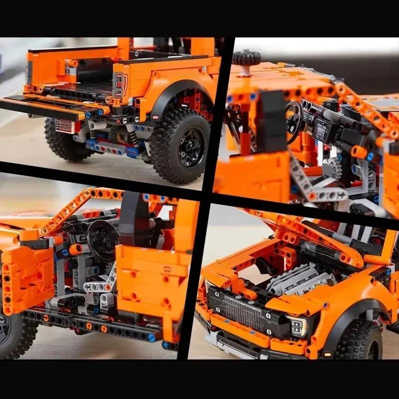 New 1300+PCS Educational Building Blocks F-150 Pickup Truck Racing MOC Technology Building Blocks Model Car Brick Toys Kids Gift