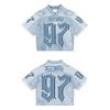 T Shirt American Fashionable Breathable Splicing Loose Football Jersey Streetwear Casual Breathable Unisex Short Sleeve Top