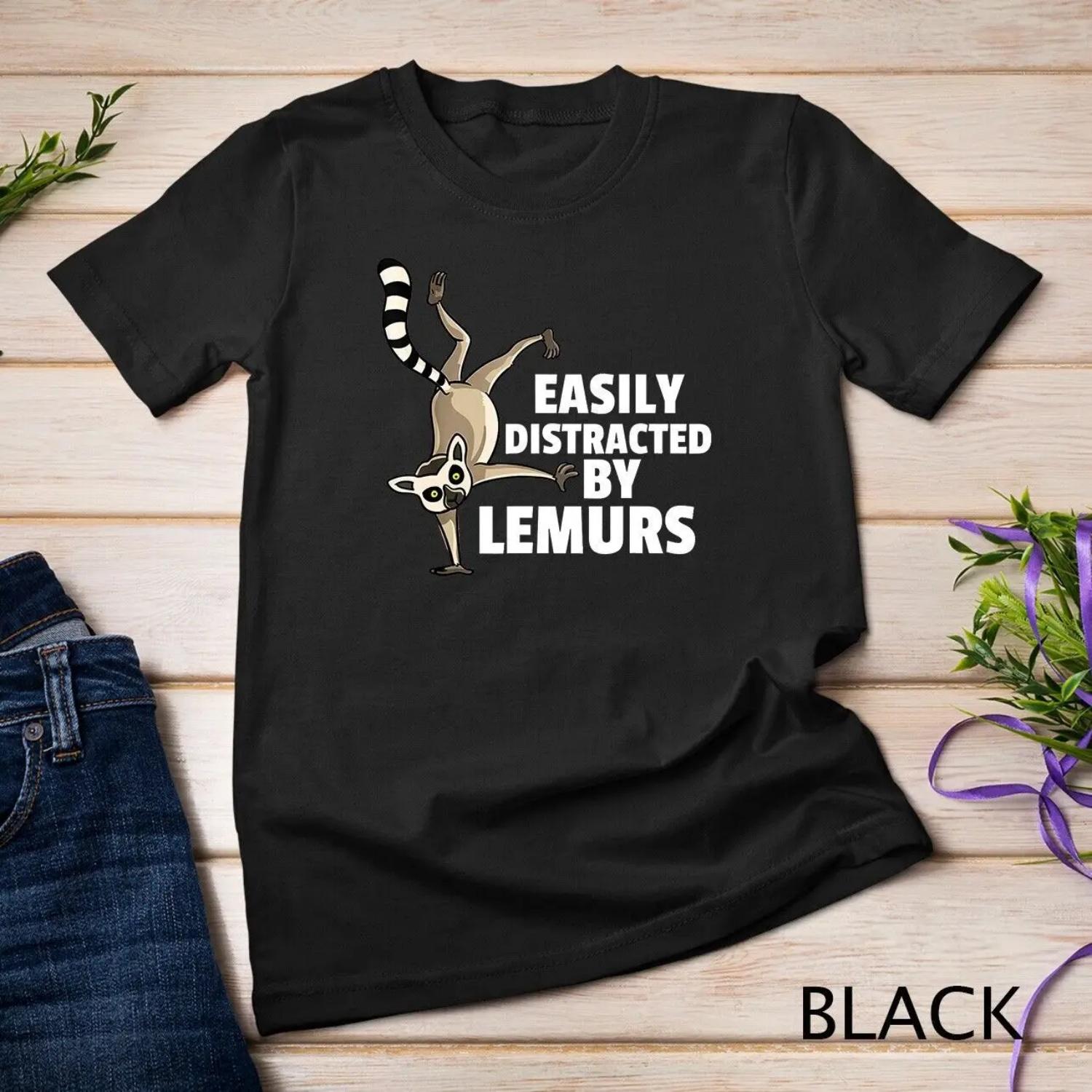 

Lemur Monkey T Shirt Funny Cute Sifakas Madagascar Love XXXXXL чорний