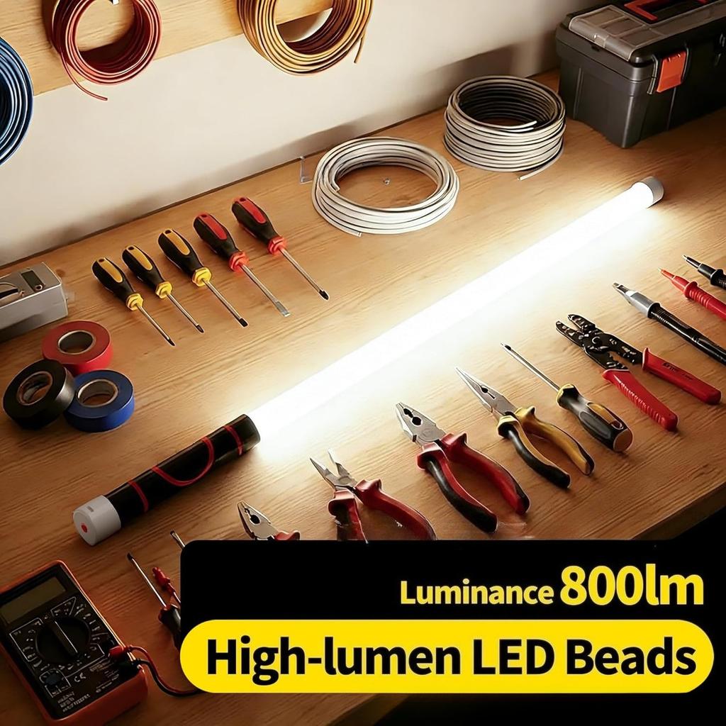 Portable Flexible LED Work Light - Bendable Flashlight for Outdoor, Emergency, Workshop, Rechargeable Battery, Compact Design