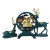 3pcs Lucky Deer Figurine Good Luck Hand Painted Exquisite Carving Resin Deer Statue for Bookshelf