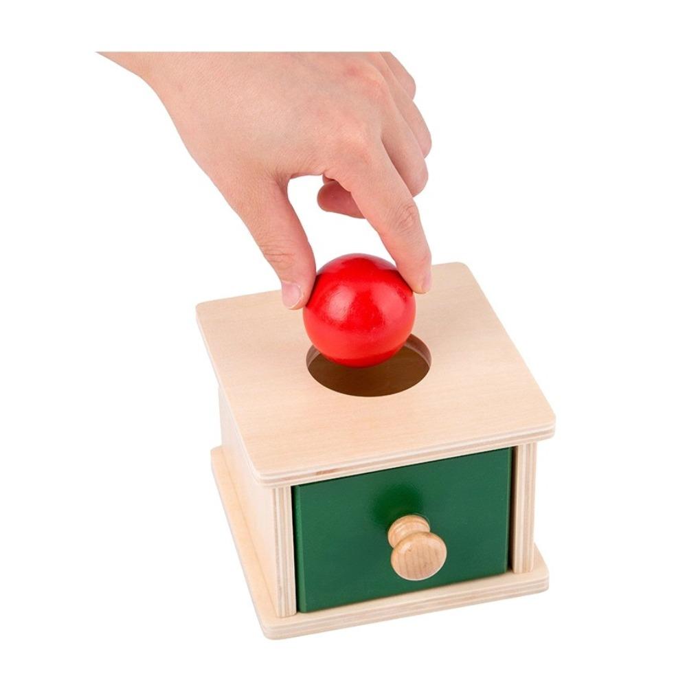 Wooden ball drawer goal box educational toys children's early education intellectual development coin box teaching aids