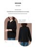 Plus Size Women's Autumn Long Sleeve Versatile Loose Turn-Down Collar T-shirt for Middle-Aged Moms