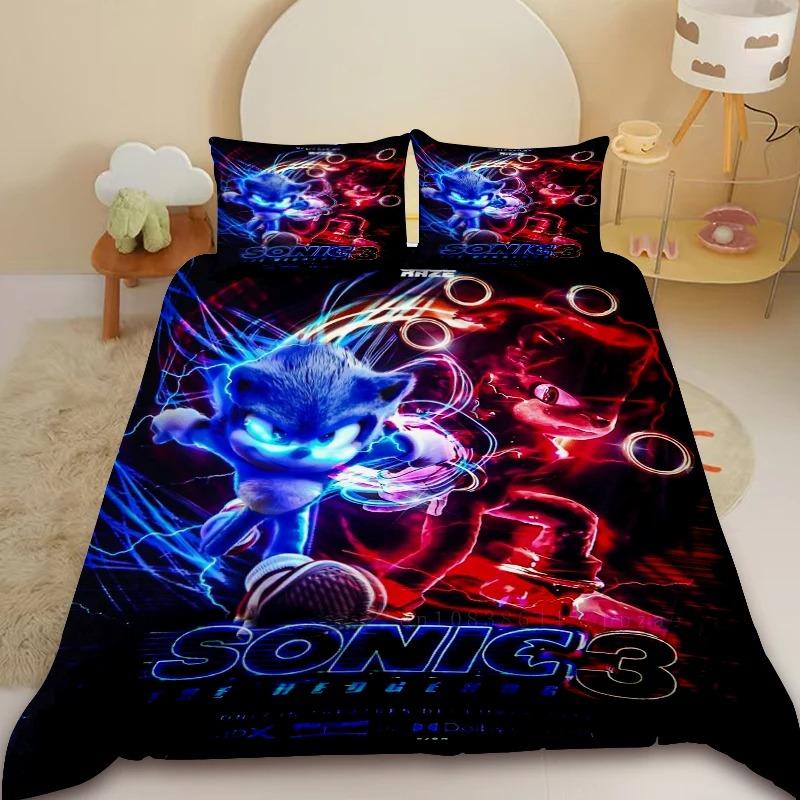 Sonic Cool Duvet Cover Set Bedding Set Comforter Cover for Bedroom Home Decor Children Teens Birthday Gifts