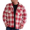 Men's Dickies Check Flannel Work Shirt, Long Sleeve, Sizes M, L, XL (10001663) (M, Red)