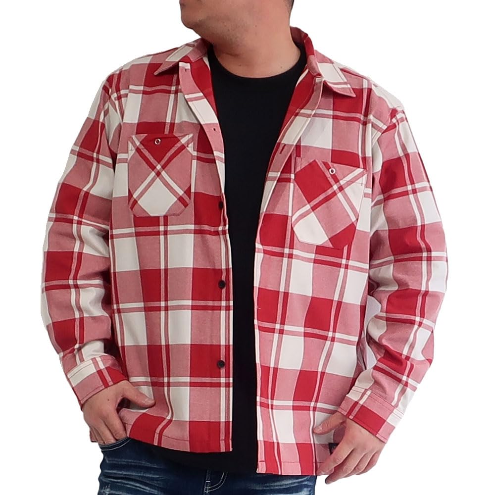 

Men s Dickies Check Flannel Work Shirt, Long Sleeve, Sizes M, L, XL (10001663) (M, Red)
