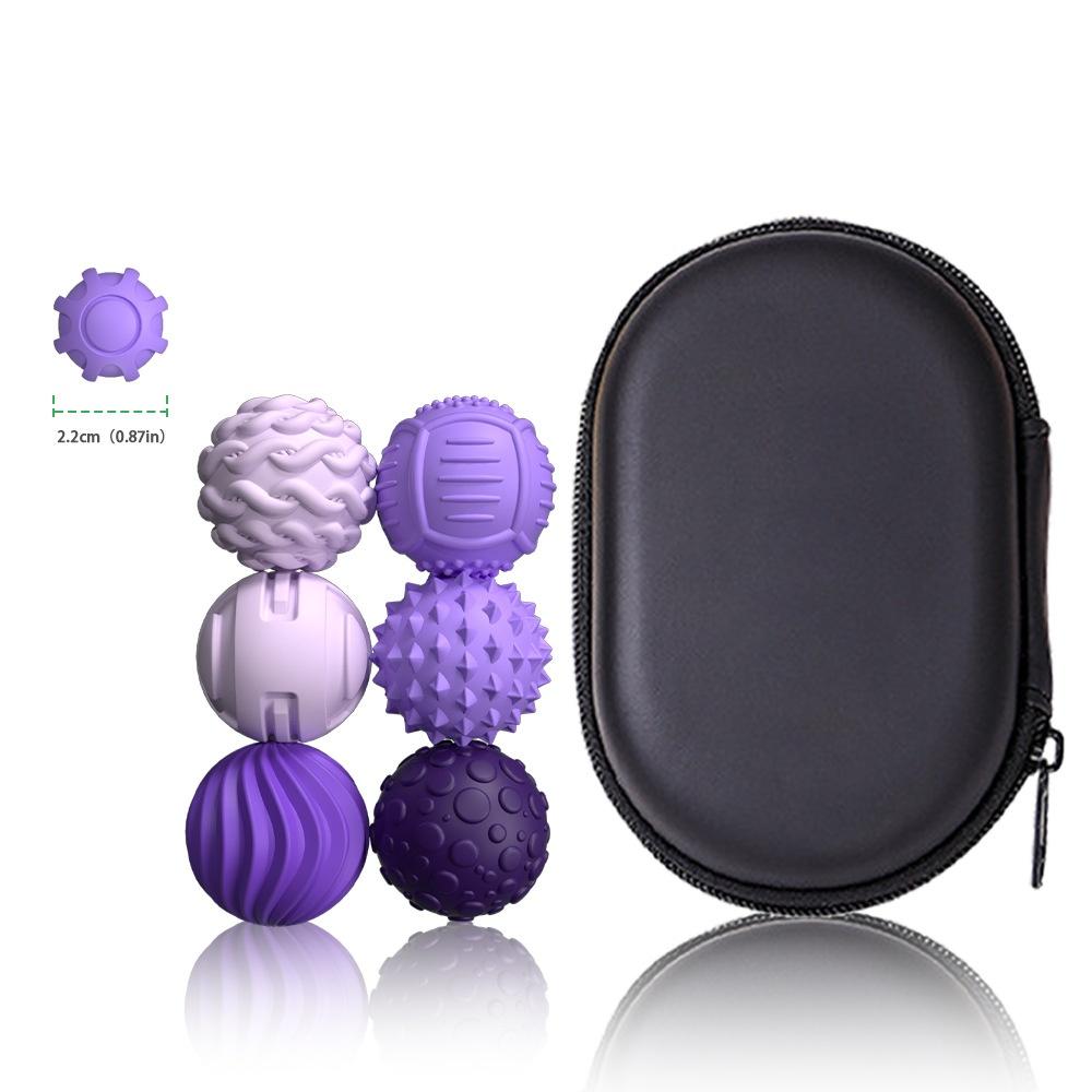 

6 Pack Silicone Magnetic Balls Stress Relief Toys for Adults, Teens, Sensory Toy for Hands, Quiet Office Desk Toys with Textures
