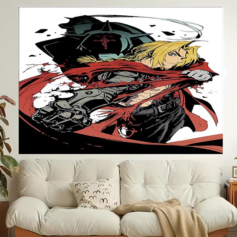 1pc Fullmetal Alchemist Tapestry, Living Room, Bedroom, Office, Party Decor, Ideal Festive Gift
