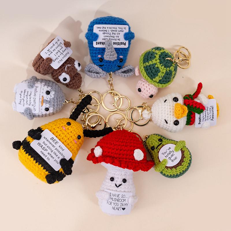Ciondolo Appeso Animale Lavorato a Maglia da 13 cm Portachiavi Carino Tartaruga Pinguino Elefante Sgabello Divertente Fascino per Zaino Regali per Ragazze