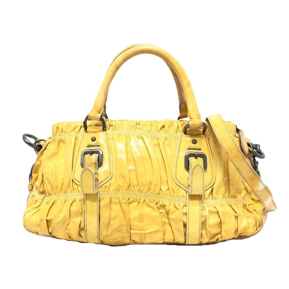 PRADA BN1338 Logo Gather 2-way bag, handbag, shoulder bag Hand Bag