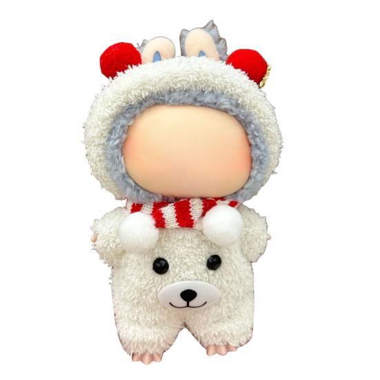 17cm Doll Clothes Set Hat Overalls Doll Outfit Playtime Doll Attire Easy Dressing Fashion Accessories