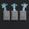 Blue Light Night Light Creative Sunglasses Giraffe Switch Sticker Personalized Switch Socket Decorative Sticker