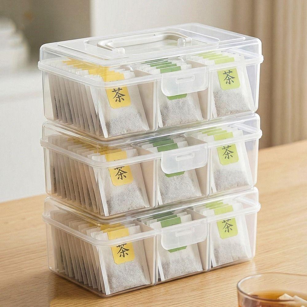 Sealed Tea Bag Storage Box Large Capacity Sugar Packet Storage Box Tea Room