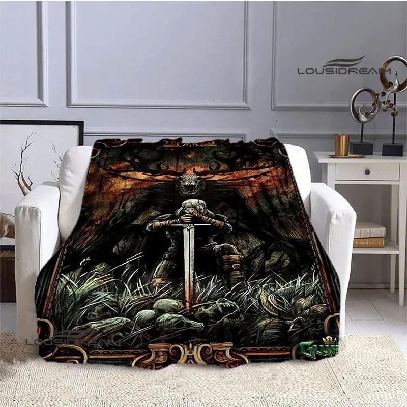 W-Witcher game Printing blanket Flange Warm blanket picnic blanket Home travel blanket bed linings Birthday Gift picnic blanket
