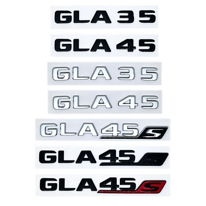 3D ABS Car Rear Trunk Badge Letters GLA 35 45 45S Turbo 4matic Emblem Logo For Mercedes GLA35 GLA45 GLA45S AMG X156 Accessories