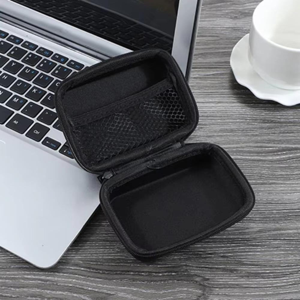 Anti-collision Charger Protective Cover PU Leather Earphone Storage Bag USB Data Cable Organizer