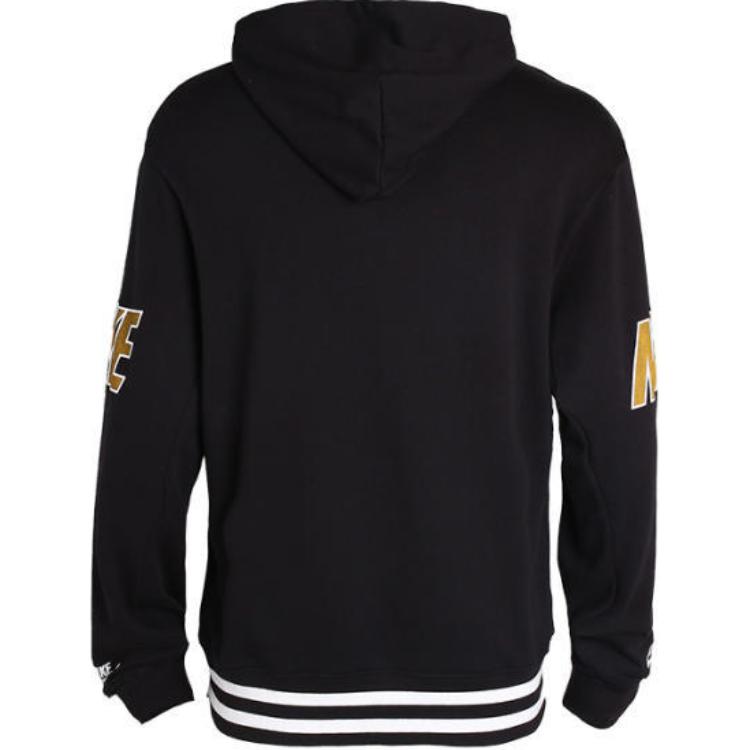 Nike Printed Big Logo Embroidered Letter Hoodie Men Tops Black DD6169-010