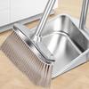 Stainless Steel Household Broom & Dustpan Set for Indoor/Outdoor Use