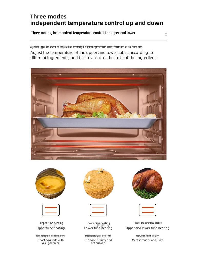 48L Multifunctional Electric Oven - 220V/110V, Large Capacity, Timer, for Household Baking (12L/22L)