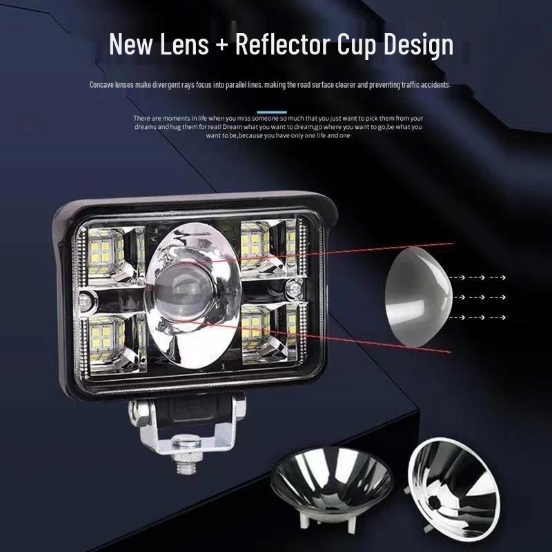 

12-80V Dustproof LED Laser Headlight with Reverse Polarity Protection for Electric Vehicles