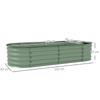 Galvanised Raised Garden Bed, Metal Planter Box with Safety Edging, for Flowers, Herbs, Succulents, Green