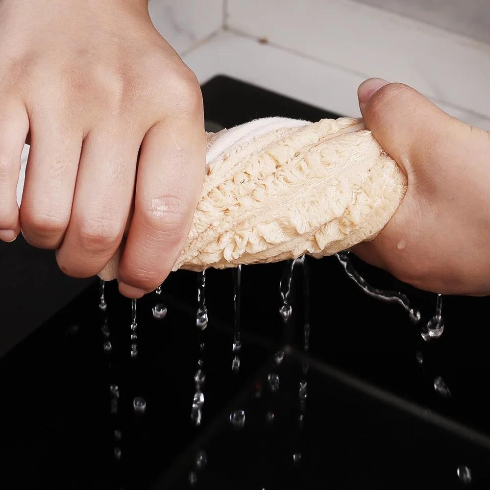 Dishes Towel 1/5Pcs Coral Fleece Hand-Wiping Towel Thickened Absorbent Towel Hangable Enduring Soft Handkerchief Kitchen Washing