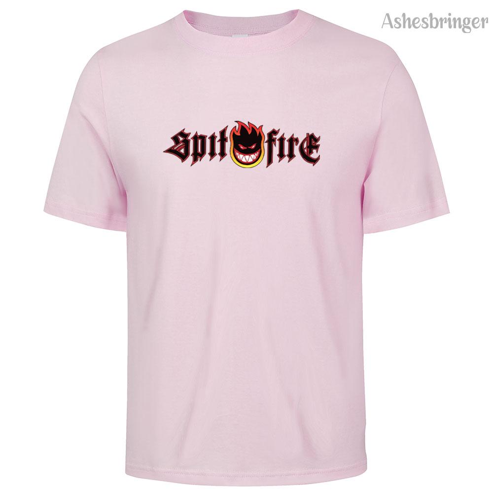 Men's Cotton Spitfire Man T-shirt Round Neck Casual Street Style Fashion Breathable Tops for Men and Women