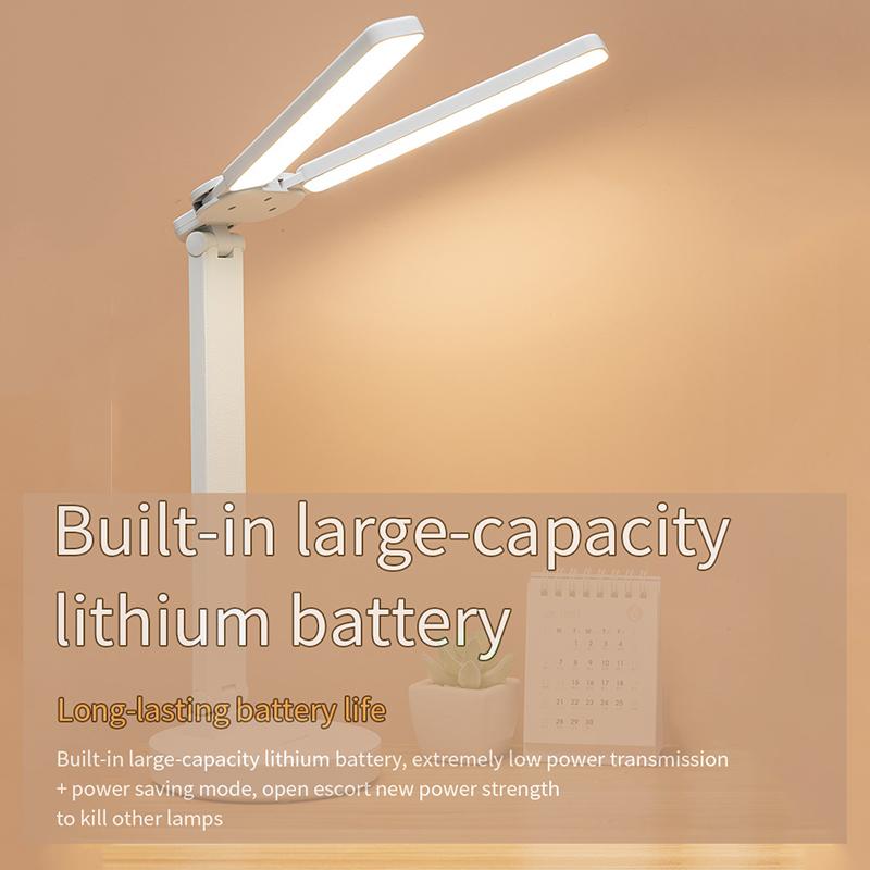LED eye protection double lamp cap table lamp