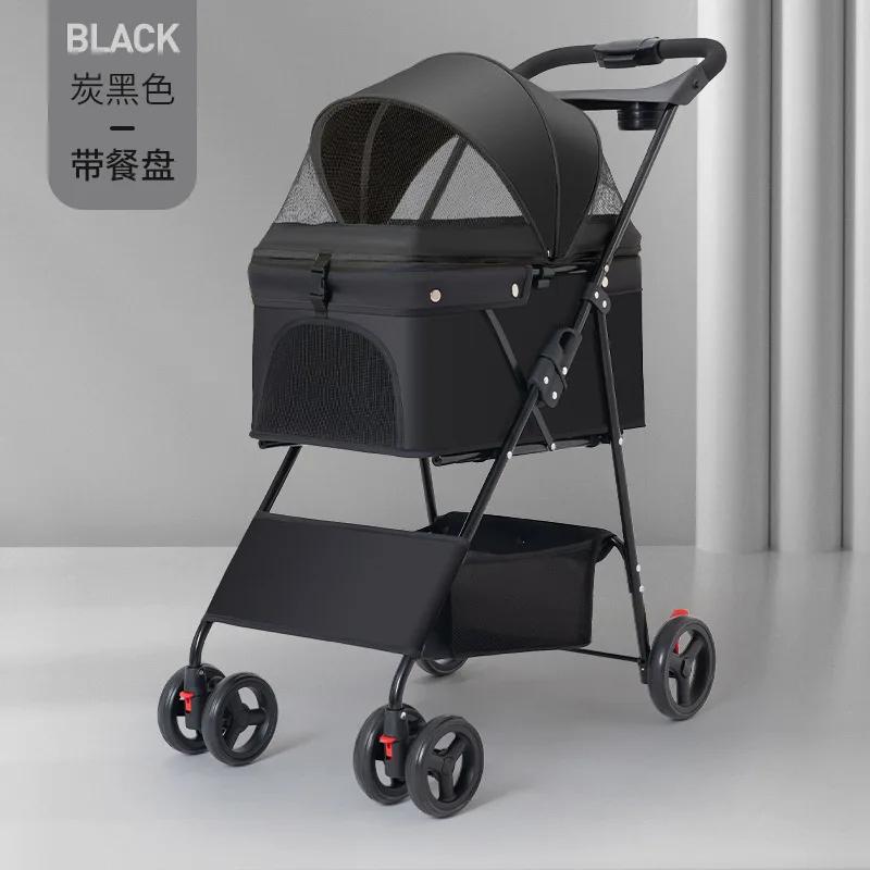Pet Stroller Lightweight and Foldable Dog Walking Cat Stroller Pet Cart Dog Walking Dog Stroller Going Out