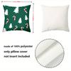 1 Pieces Christmas Green Pillows With Tree Candy Cane Polyester pillowcase, sofa decorative cushion cov Headboard Pillow
