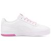 Puma Carina Logomania Leather Comfortable Low-Top Sneakers Women Sneakers White Red Pink 383906-02