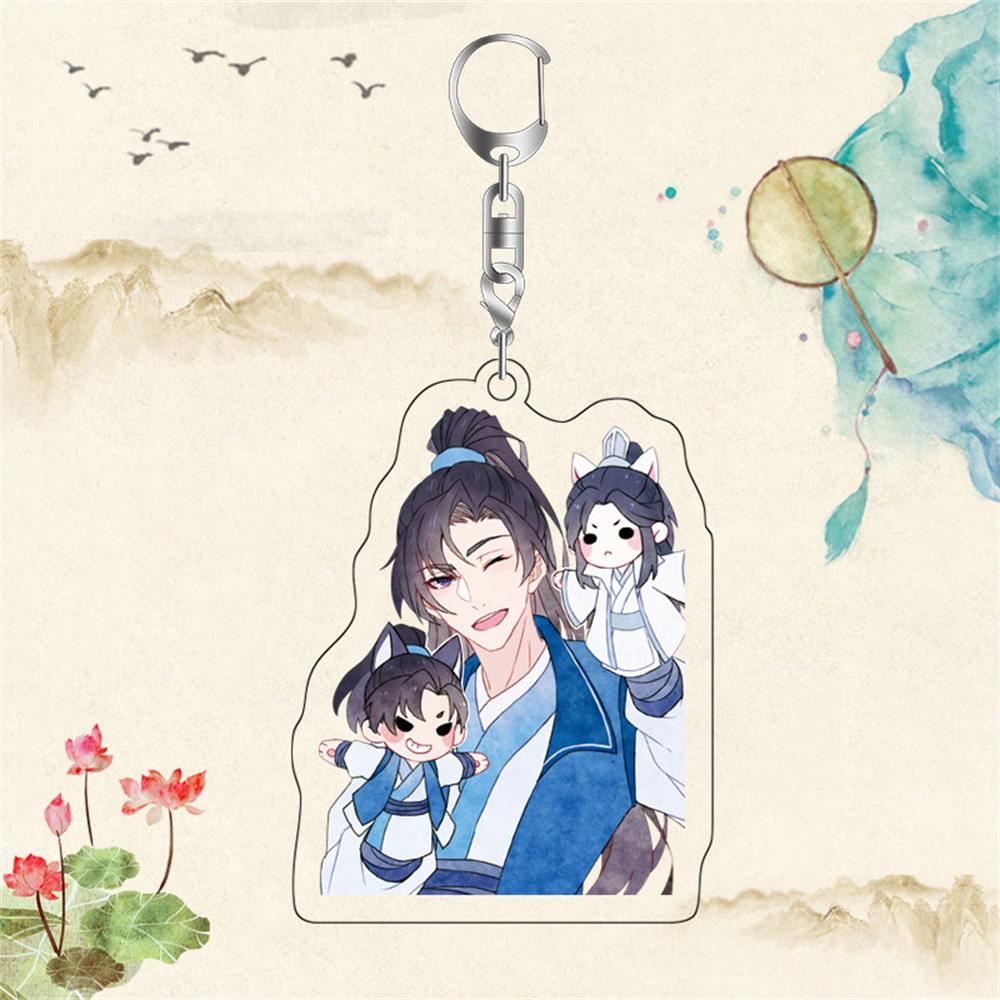 6cm Cute Anime Scum Villain Self Saving System Acrylic Keychain Shen Qingqiu Luo Binghe Cosplay Bag Pendant Decoration Toys Gitf