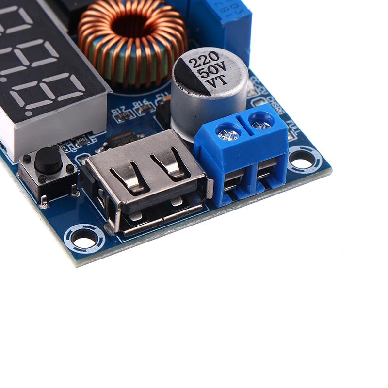 Xl4015 75W Dc-Dc 5A Led Drive Lithum Battery Charger Module Regulators Module Adjustable Buck Module With Voltmeter Display