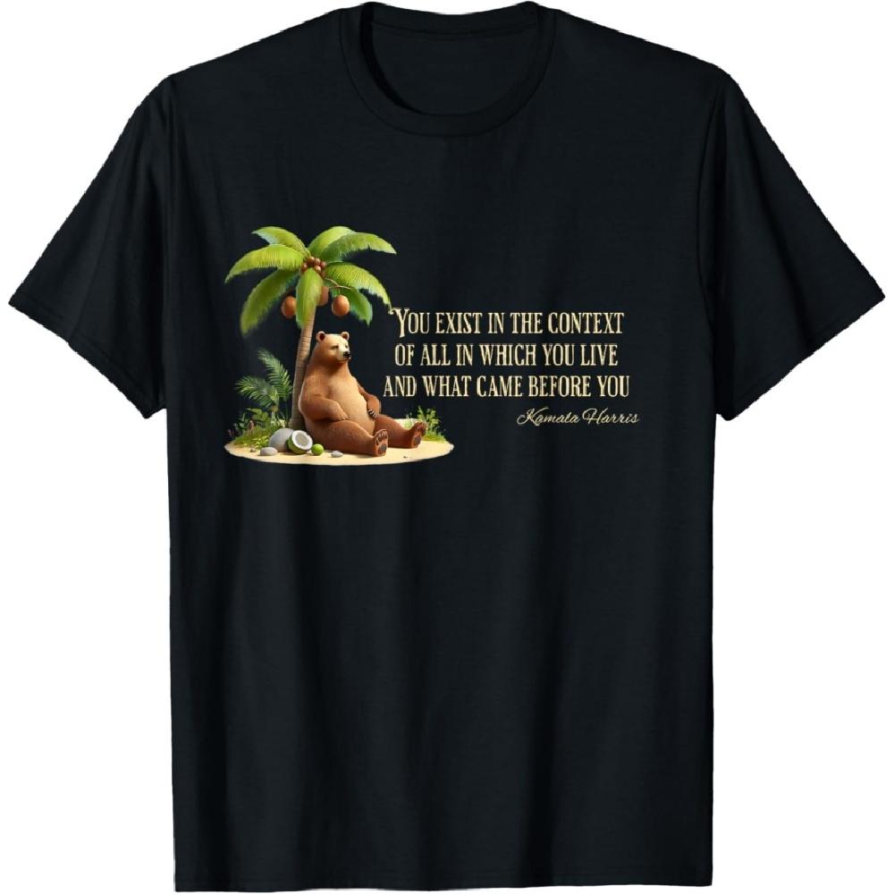 Футболка с цитатой Камалы Харрис про кокосовую пальму XXXXXL чёрный