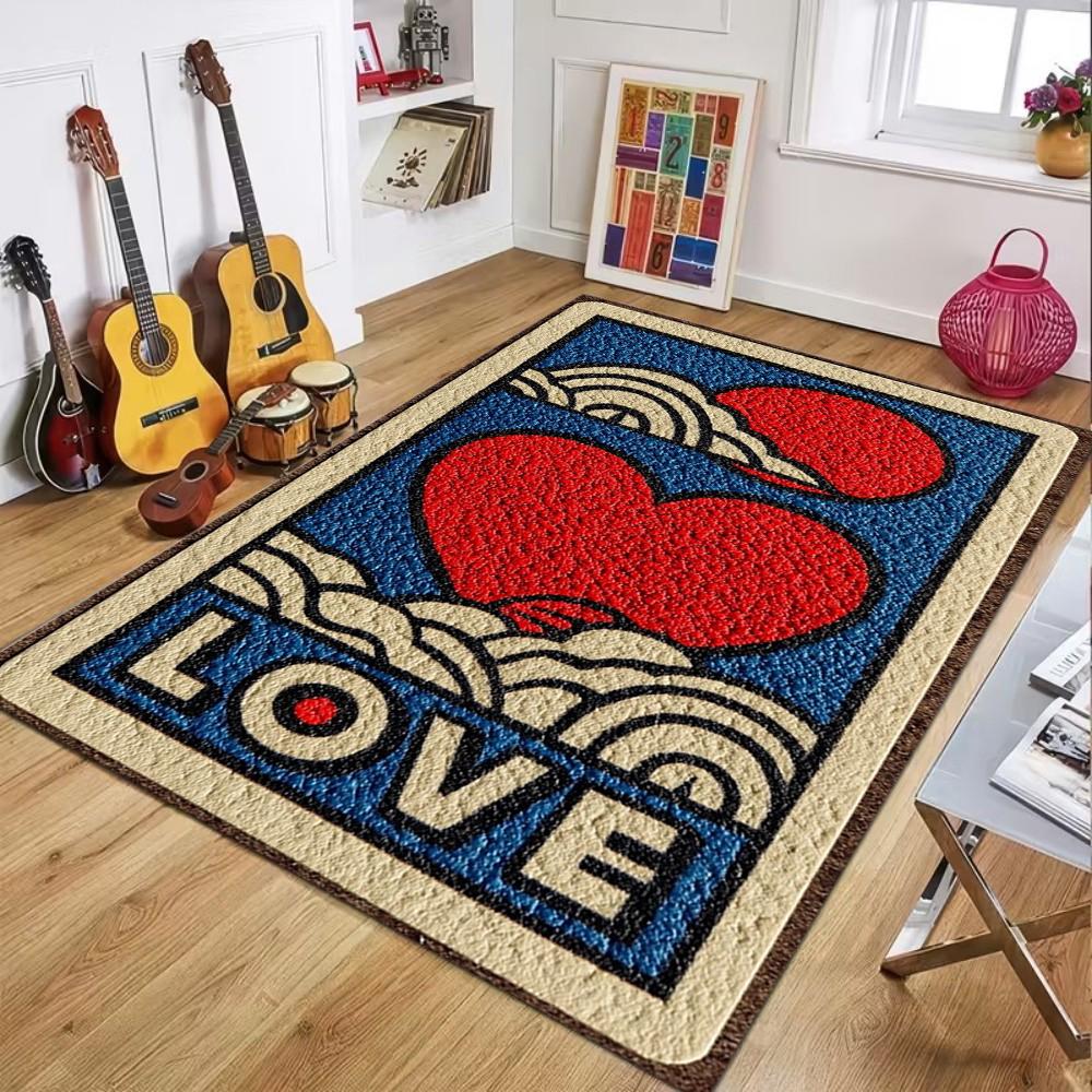 

Unique Rug Valentine s Day Carpet Home Decor Soft Non-slip Floor Mat for Live Room Bedroom Table Rugs Easy To Clean Rugs Gift 50X80CM