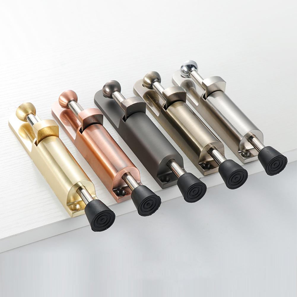 Telescopic Door Stopper Spring Loaded Foot-Operated Holder Adjustable Position with Foot Brake Wedges Wall Protector Home Tools