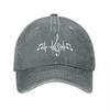 Music Heartbeat Pattern Washed Canvas Baseball Cap Vintage Soft Unstructured Dad Hat For Women Men Daily Commuting