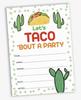 Inkdotpot 30er-Pack Einladungen zur Taco-Bout-Party, Einladungen zur Fiesta-Party, leere Einladungen mit Umschlägen