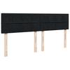 Box Spring Bed with Mattress Black 180x200 Cm Velvet