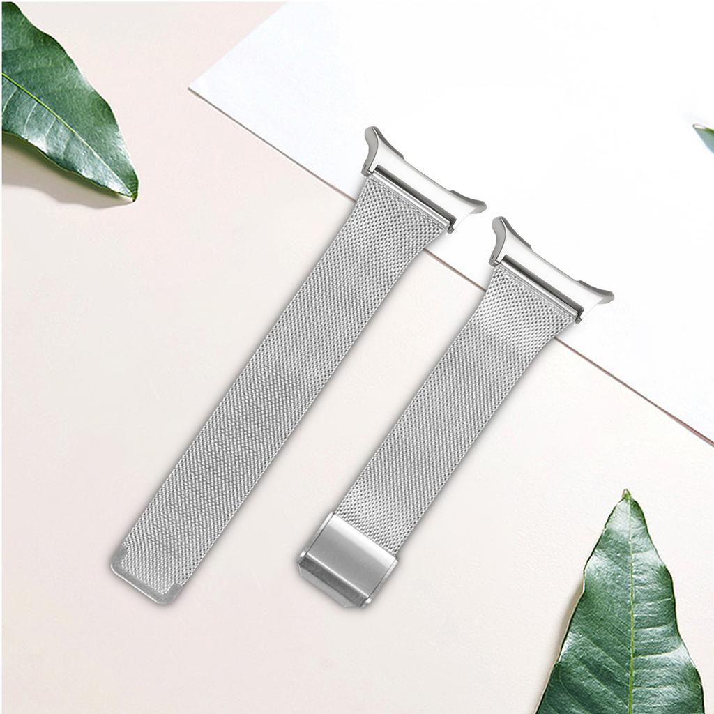 For Samsung Galaxy Watch Ultra 47mm Milanese Band Silver Stainless Steel Mesh Watch Strap