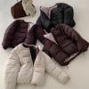 Korean Winter Short Puffer Coat for Women Round Neck Casual Loose Fit Petite Commuter Outerwear
