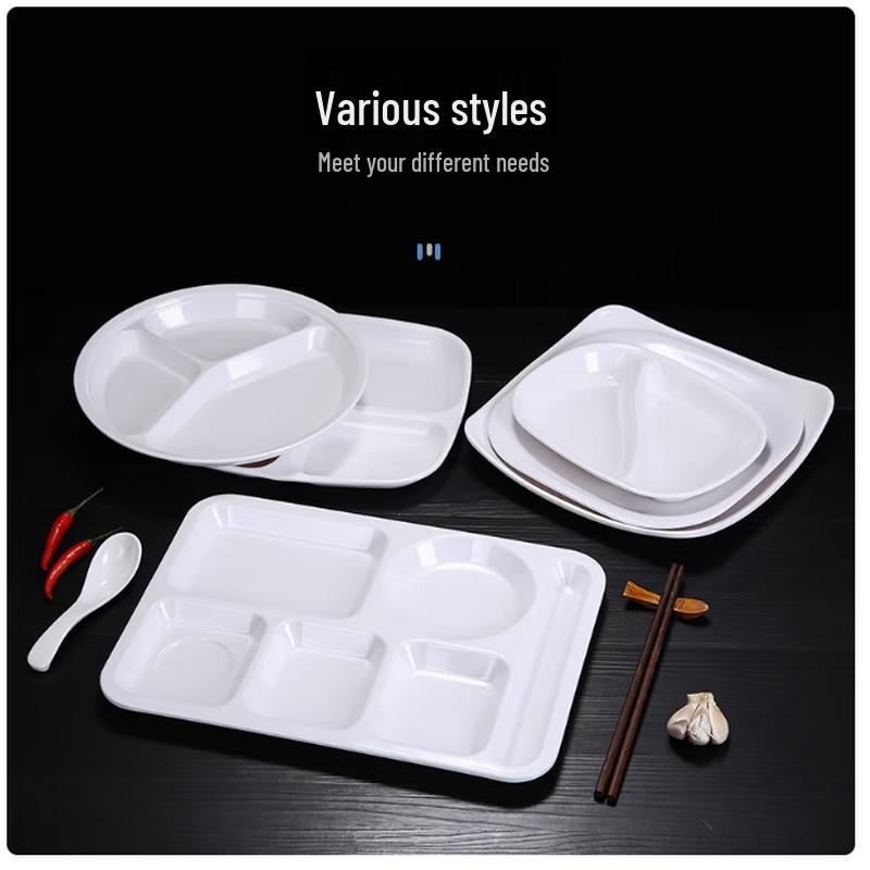 Taisun SS-6014 Sechsfach unterteilte Melamin Serviertablett