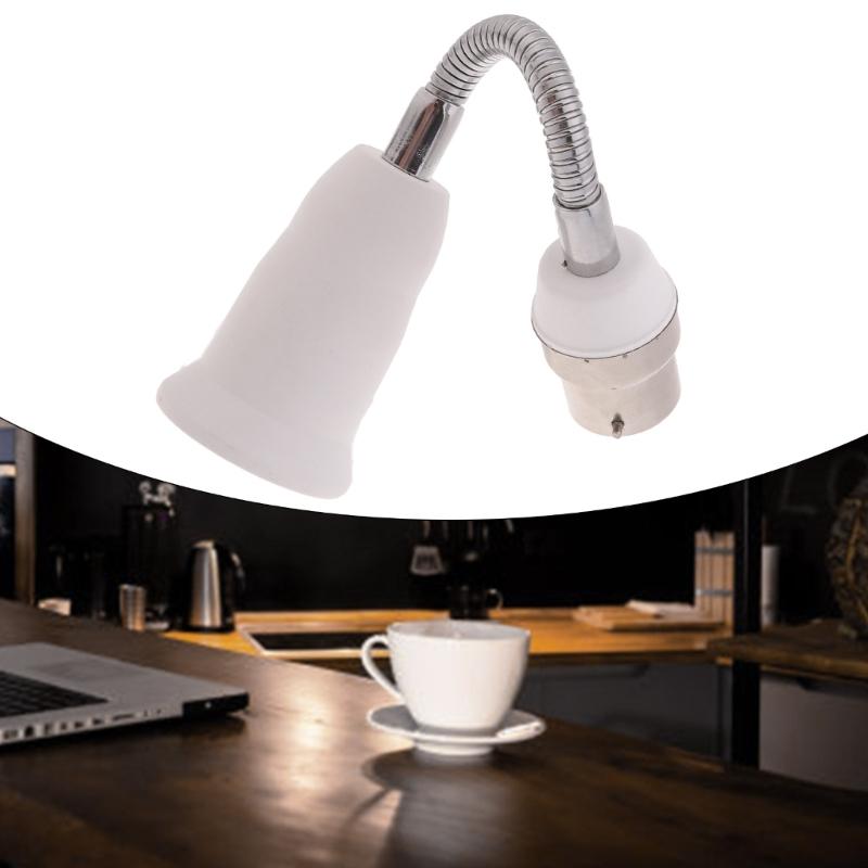 Multifunctional B22 to E27 Base Extended Light Holder Lamp Bulb Socket Adapter for Photography Studio and Home Decor