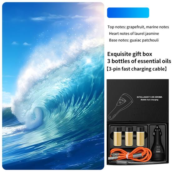 USB-C Car Charger Adapter with Aromatherapy Fast Charging Universal 2-in-1
