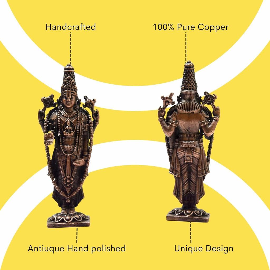 Handmade Copper Balaji Idol – Special Edition with Patina Antique Finish,