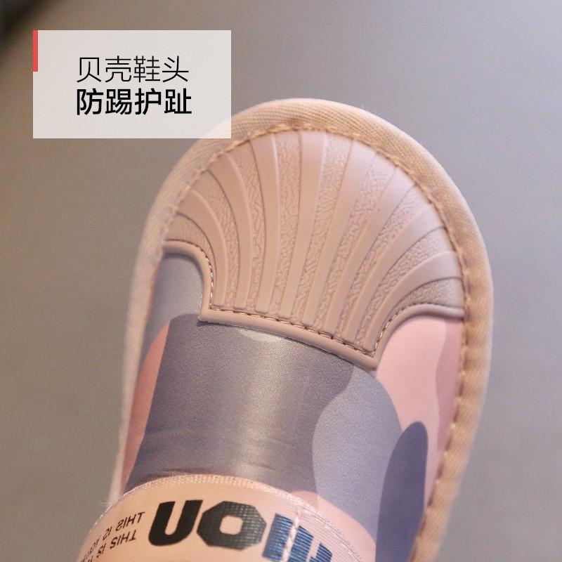 Girls' Snow Boots Waterproof New Winter Children's Piled Thickened Children's Cotton Shoes Medium and Older Children's Fur Integrated